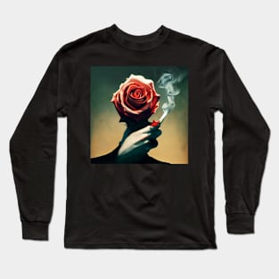 Smoking Roses | Portrait Long Sleeve T-Shirt